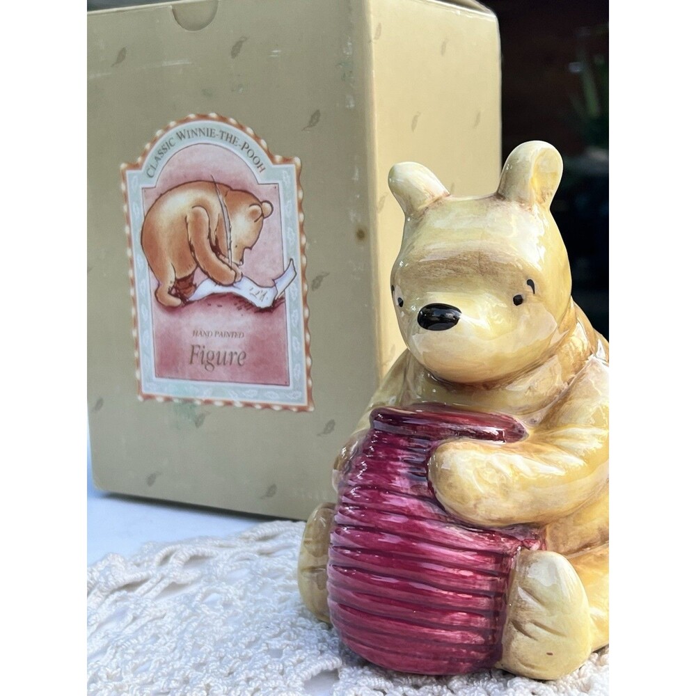 1990s Vintage Classic Winnie The Pooh Piggy Bank w/ Original Packaging 1990s